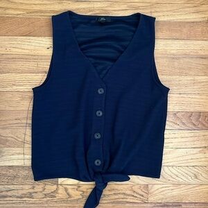 JCREW  Tie Front Button Down Tank